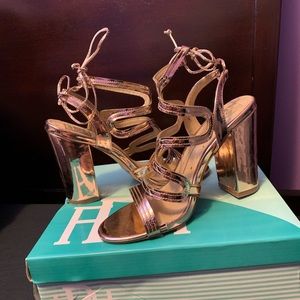 Rose Gold Metallic Heels